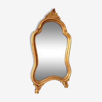 Vintage rocaille mirror in gilded wood