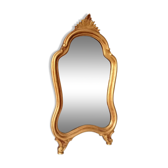 Vintage rocaille mirror in gilded wood