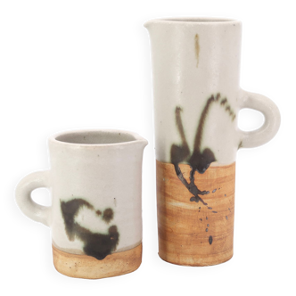 Two ceramic pitchers from la poterie de la Colombe