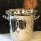 Silver metal champagne bucket