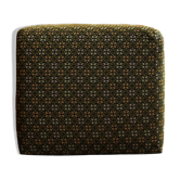 Square foot rest in green and gold fabric