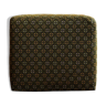 Square foot rest in green and gold fabric