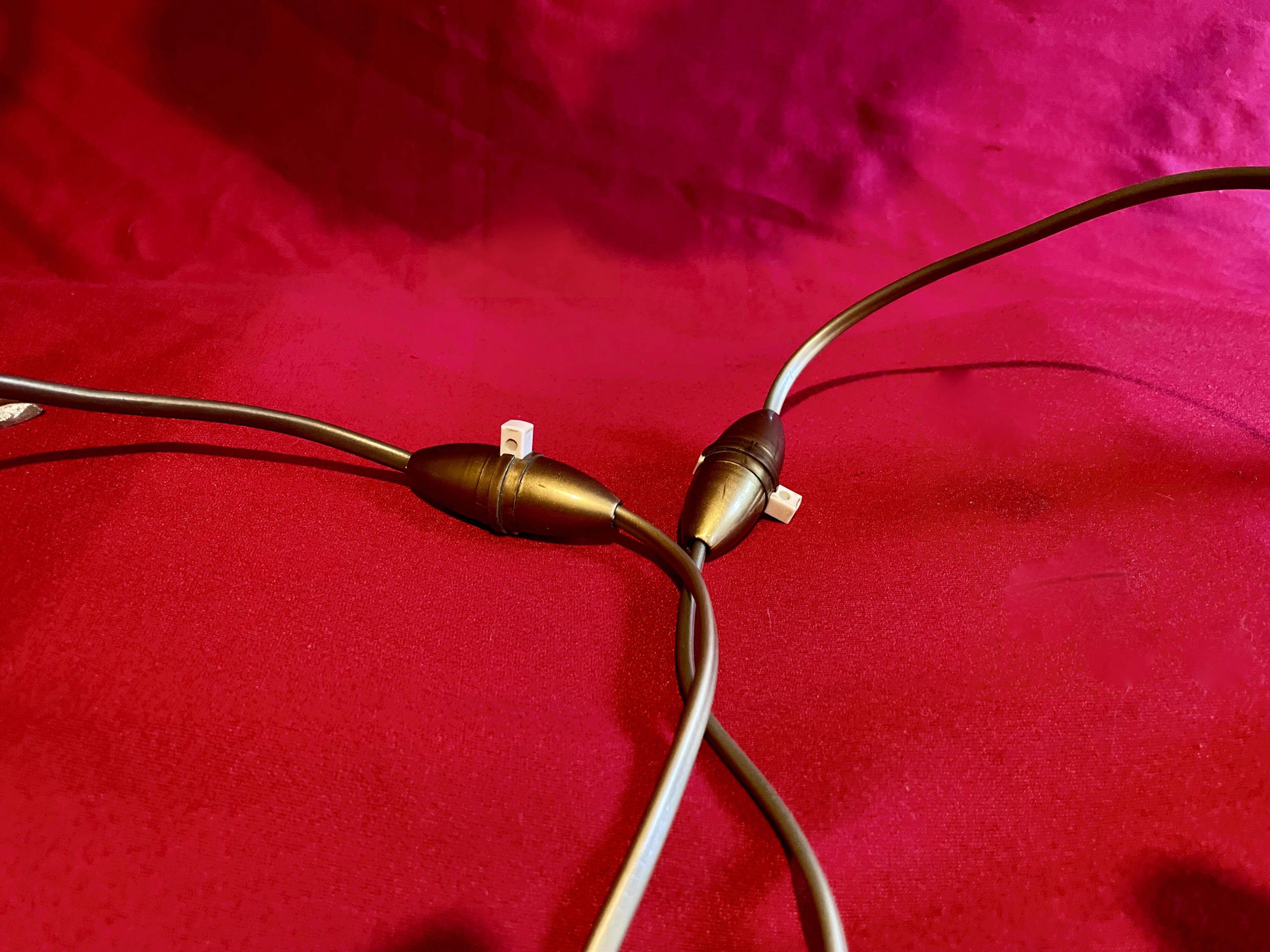 Pair of vintage Murano cluster lamps, 1950s