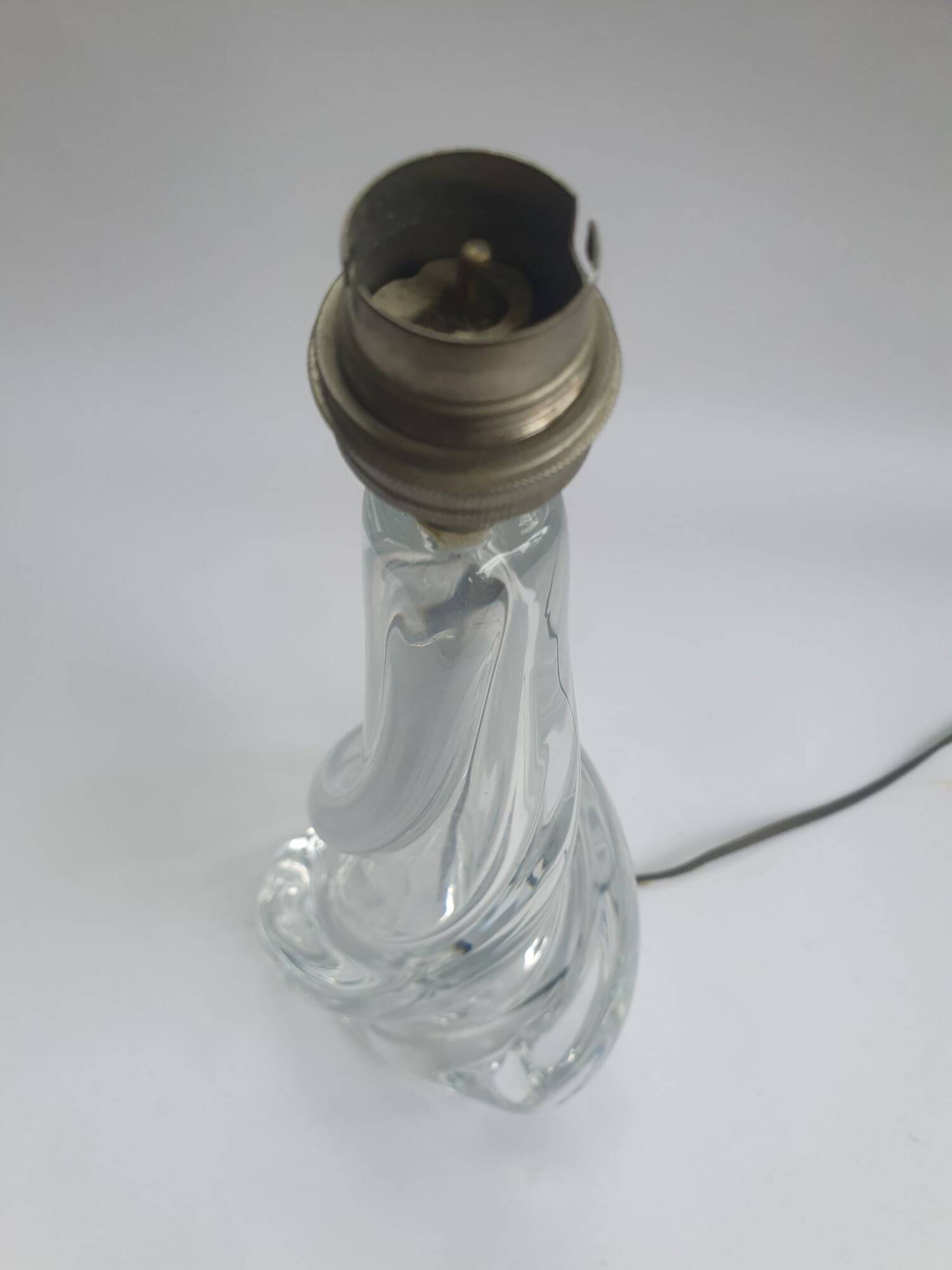 Joseph Bleichner crystal lamp base, modernist design, 1960s