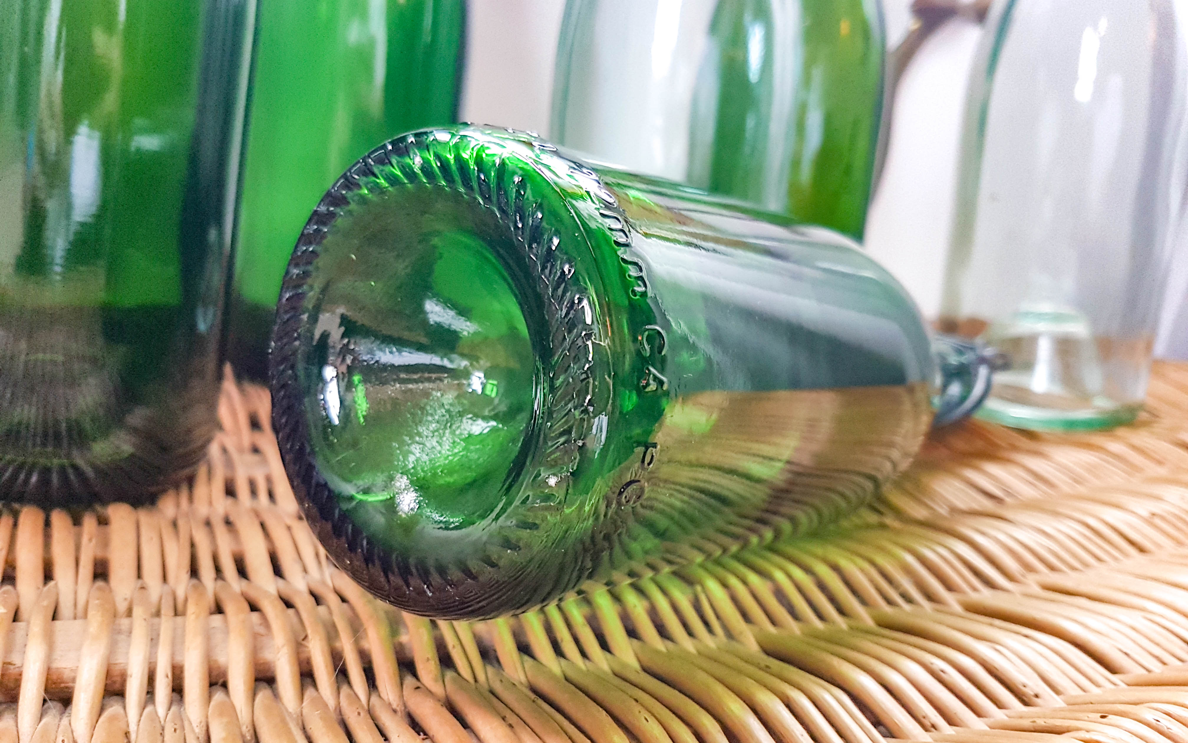 Vintage bottle with porcelain stopper