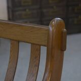 Pair of oak armchairs