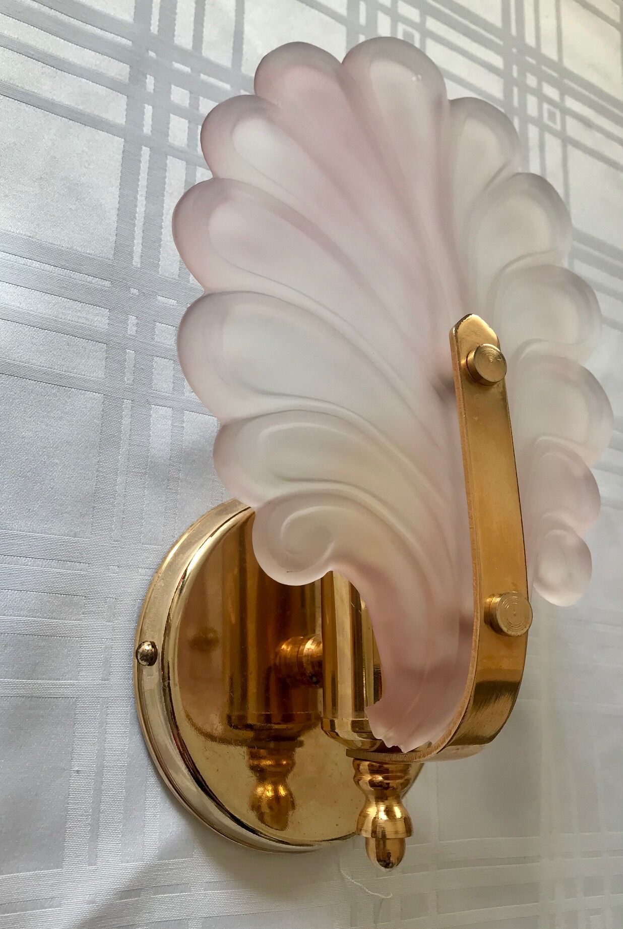 Pair of wall lamps glass sheet