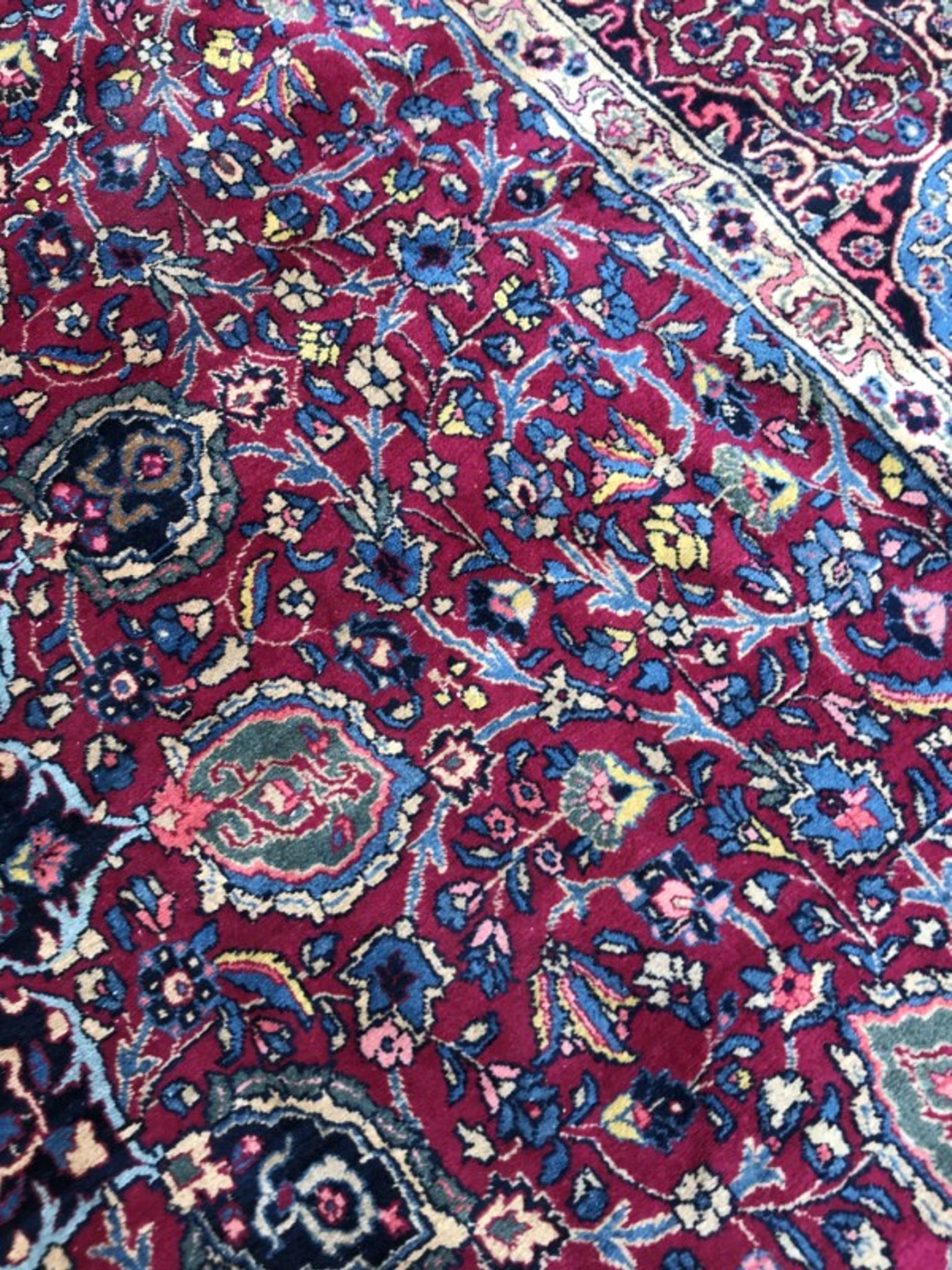 Splendid big old carpet Persian Kirman end handmade 325 X 400 CM