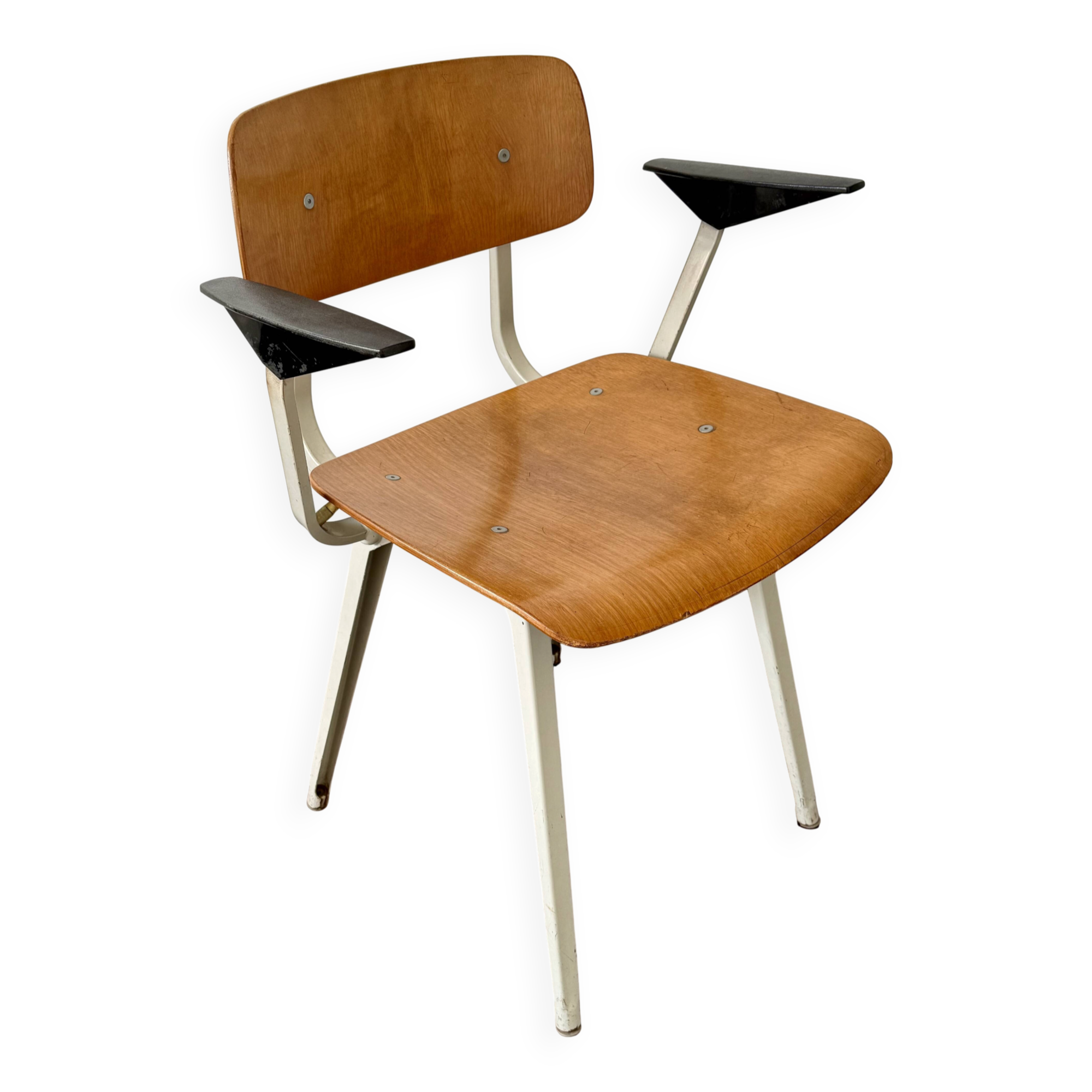 Vintage chair design Friso Kramer model Revolt with armrests