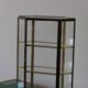 Vintage glass and brass jewelry box