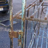 Wrought iron shelf on worked feet