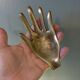 Vintage brass hand ashtray/trinket tray