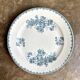 Léon Graves round dish in blue ironstone, "Anemones" service