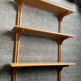 Vintage beech wall shelf