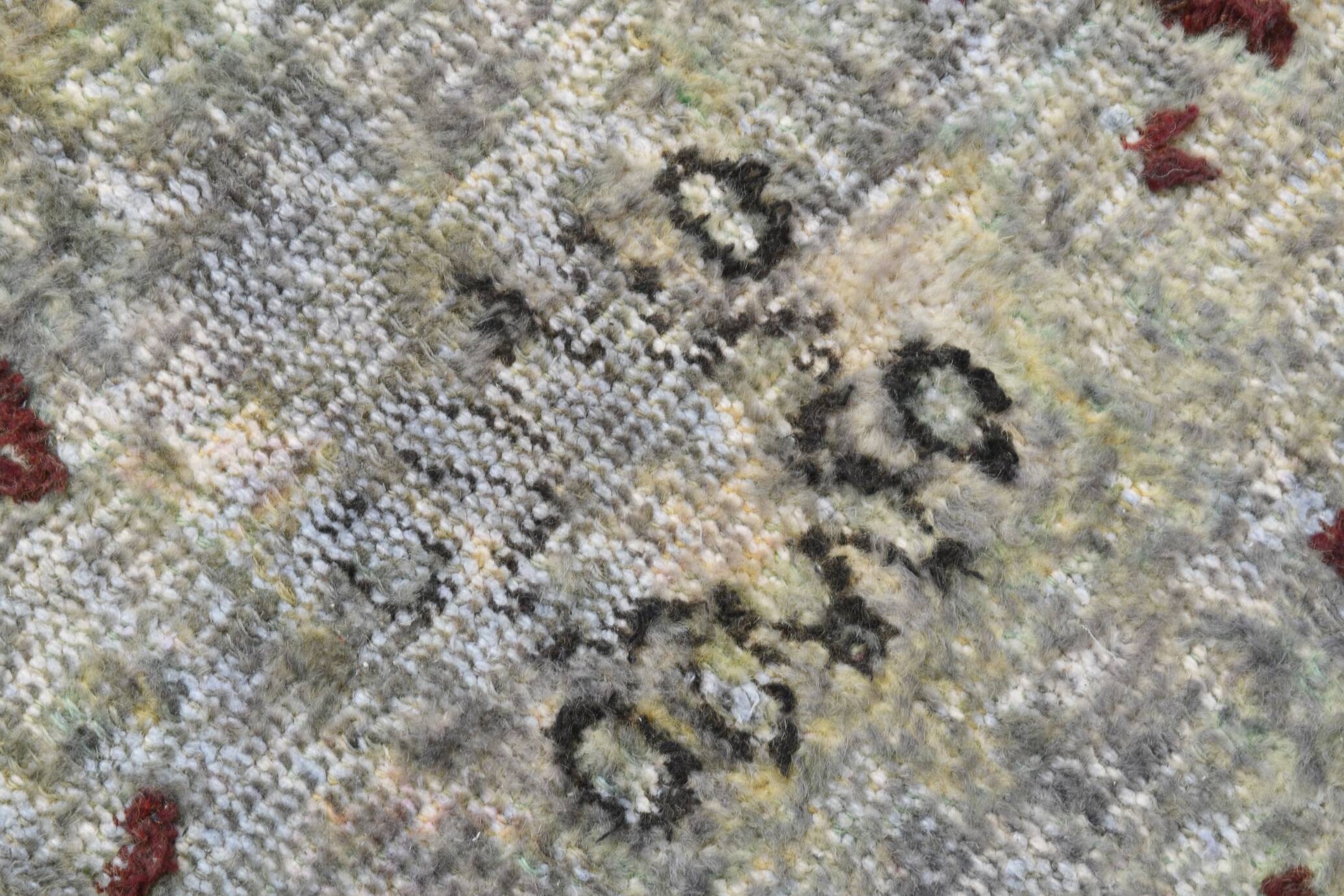 6x10 Faded Green Turkish Vintage Rug, 190x296Cm