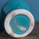 Glazed green-blue ceramic vase