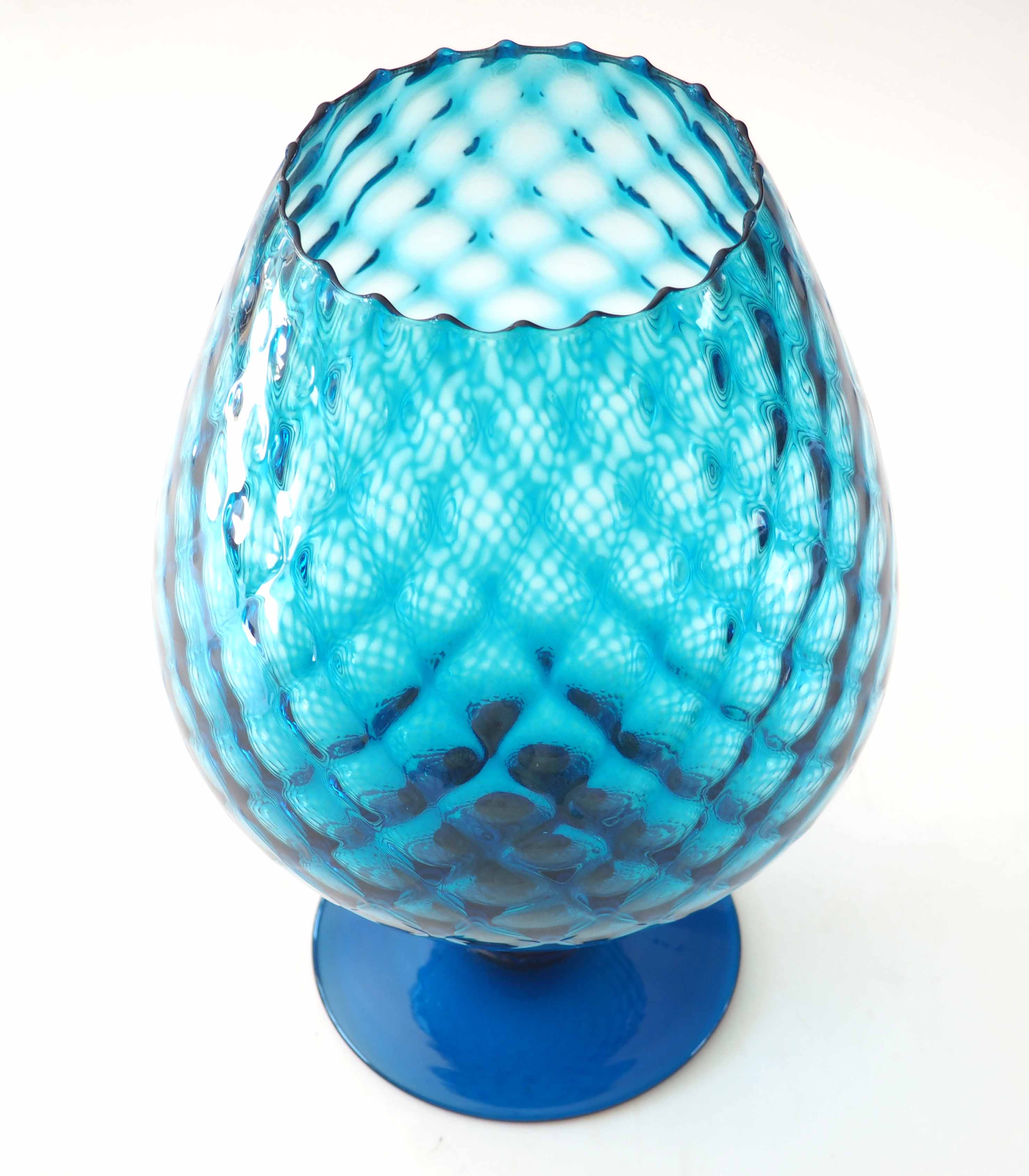 Blue Italian glass vase