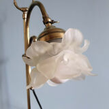 Brass table lamp and glass paste