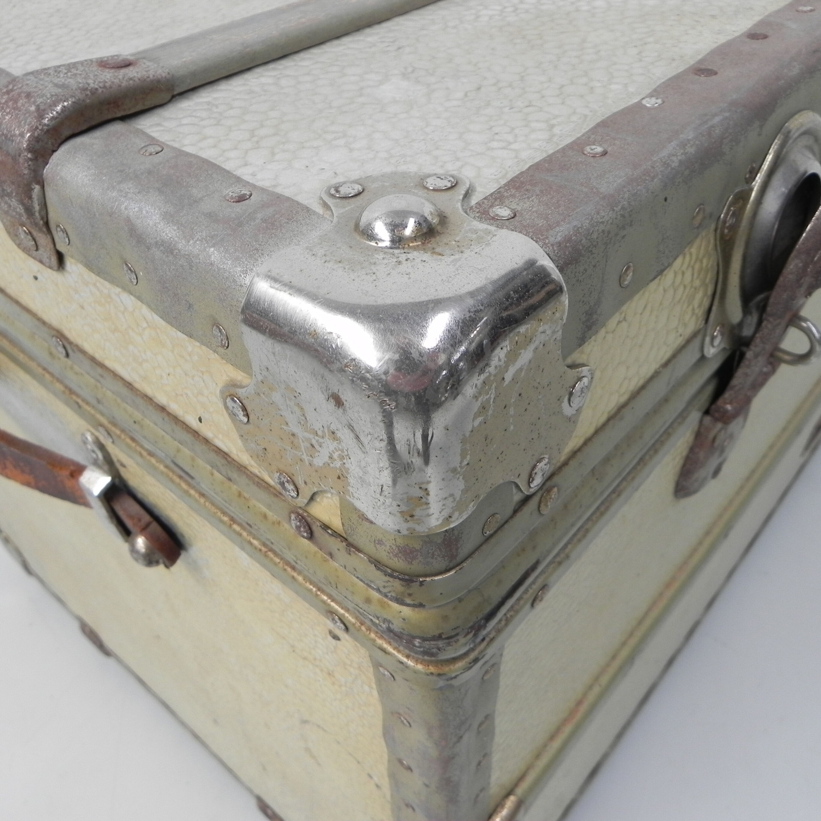 Aluminum clad chest, treasure chest