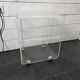 1970s Plexiglas side table on wheels