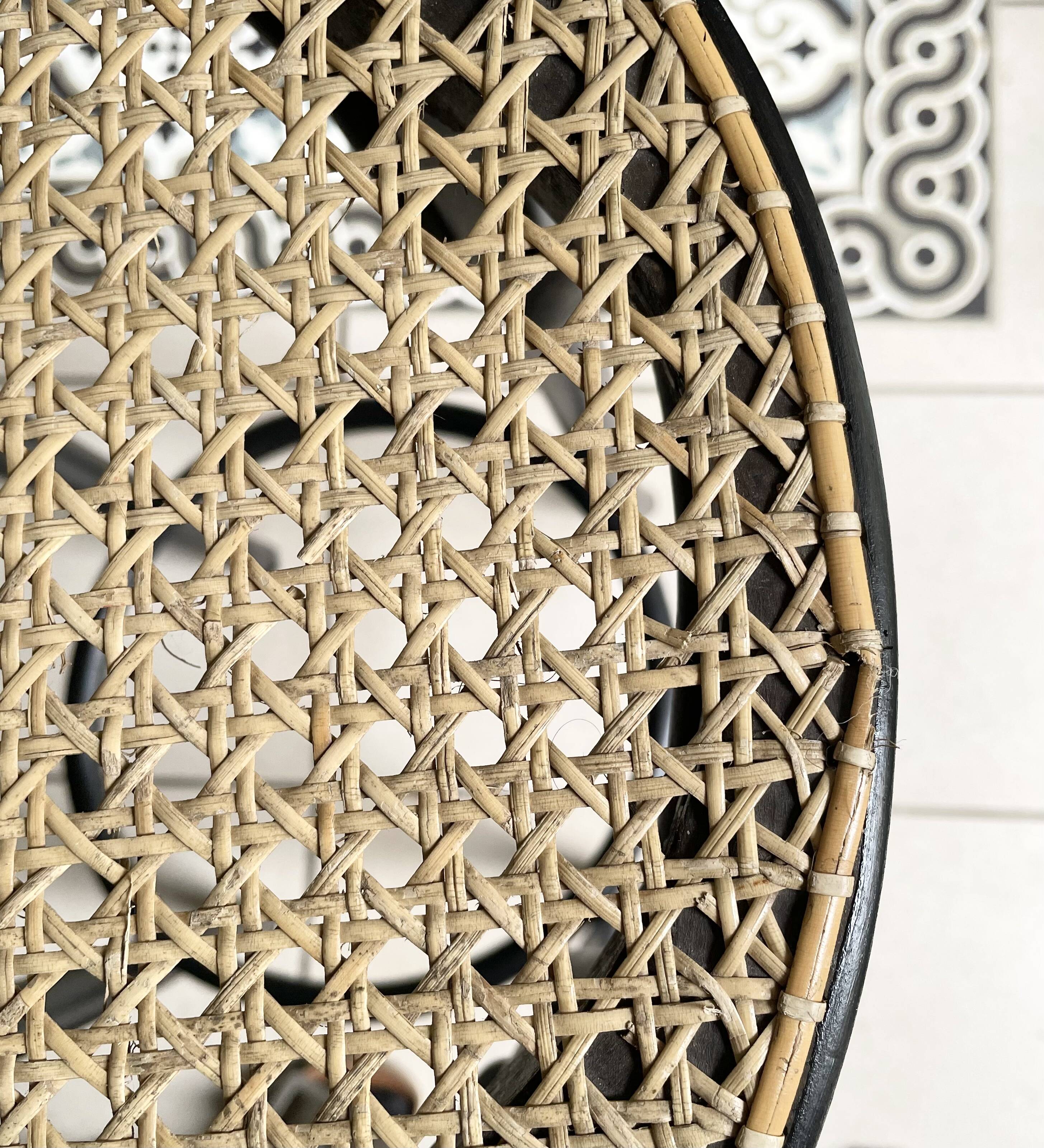 Vintage caned bar stools