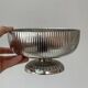 Silver stainless steel pedestal bowl
