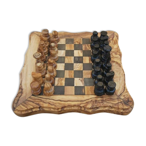 Échiquier en bois, jeu