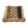 Échiquier en bois, jeu d'échecs avec 32  pièces d'échecs de taille moyenne