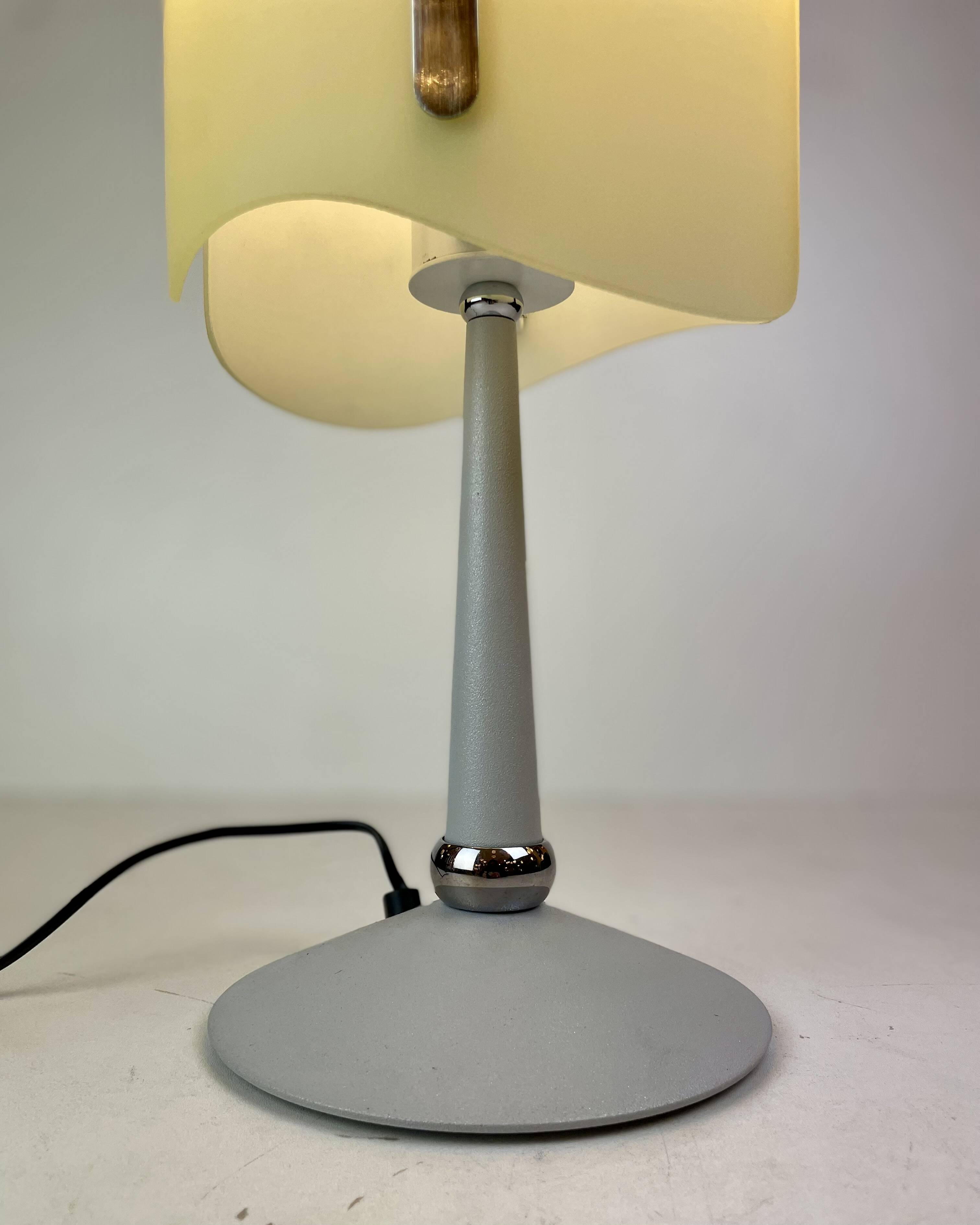 Pair of Italian Opaline Table Lamps, 1990s
