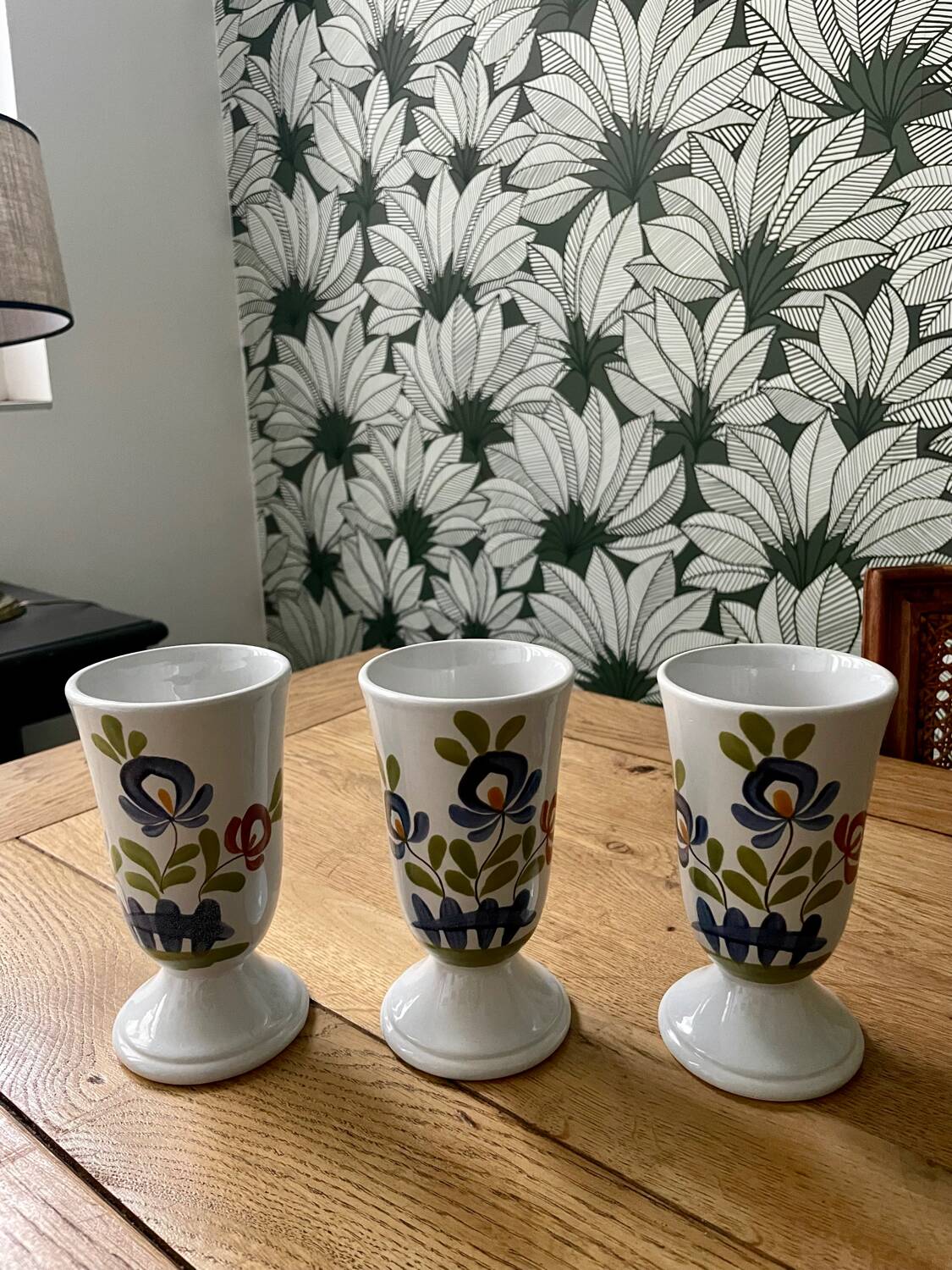 Hand-Painted Ceramic Mazagrans - Cups
