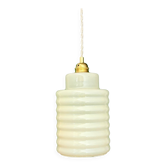 vintage pale yellow opaline suspension globe