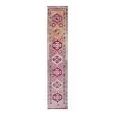 Vintage Turkish hallway rug 80x401 cm