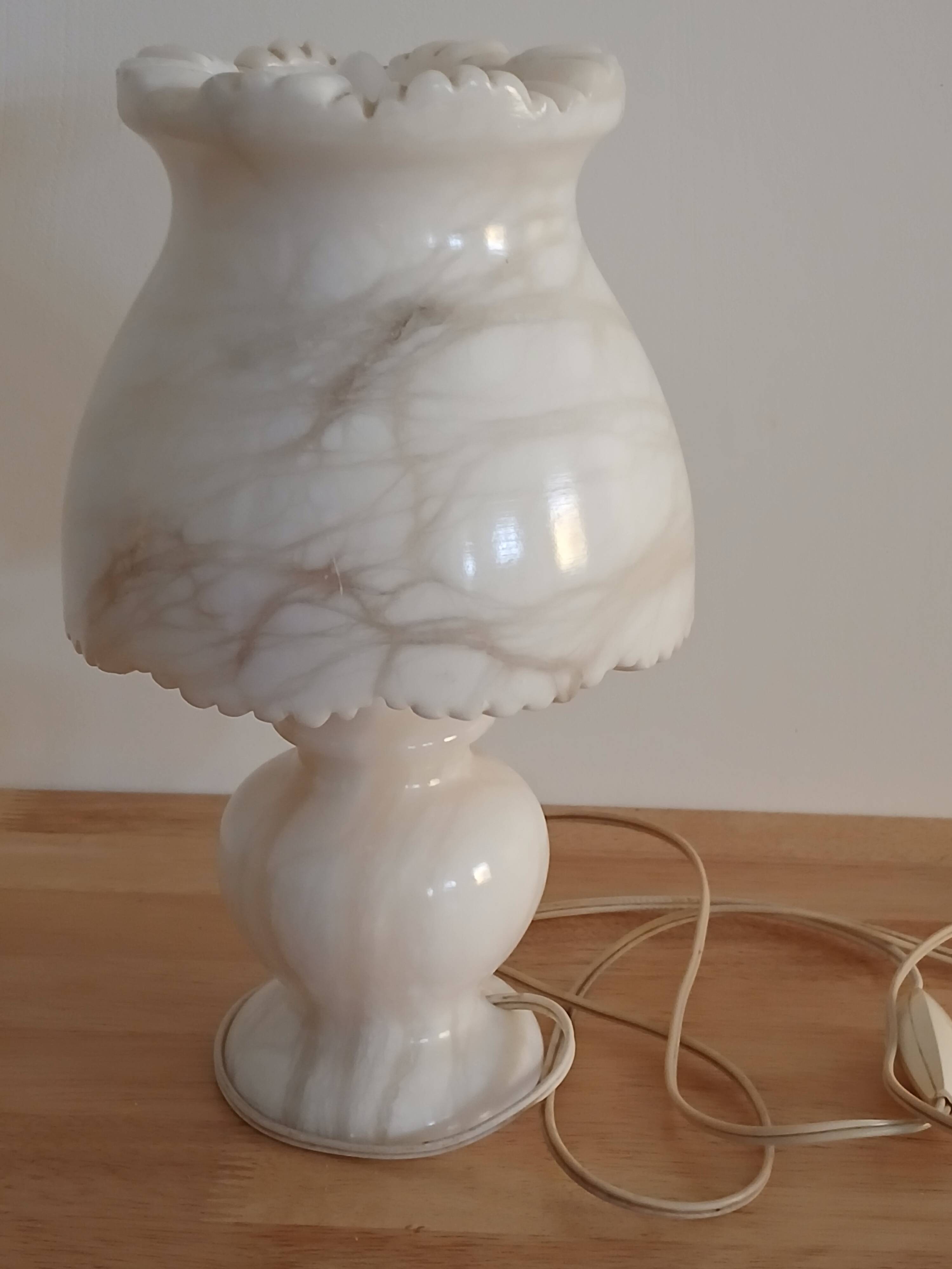 vintage alabaster marble lamp from the 50s-60s