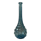 Vintage carafe with blue bubbles, glass, Empoli, Italy, 1960s