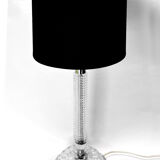 Lampe  à poser verre er metal chrome 1970's