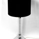 Table lamp glass er metal chrome 1970's