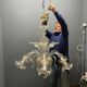 Large Venetian Murano Glass Chandeliers Set of 2