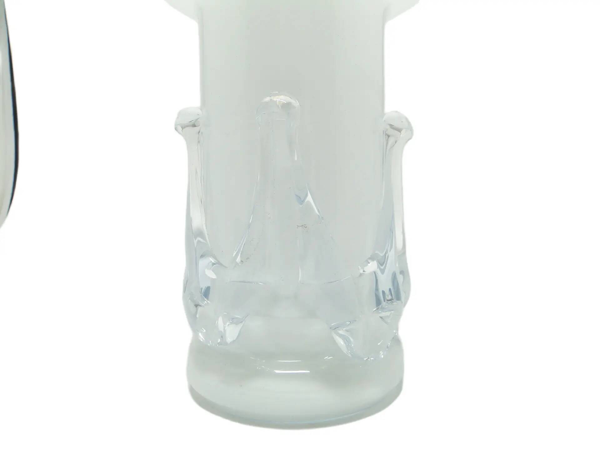 Modernist vase, ivory white glass, Poland, 1970s.