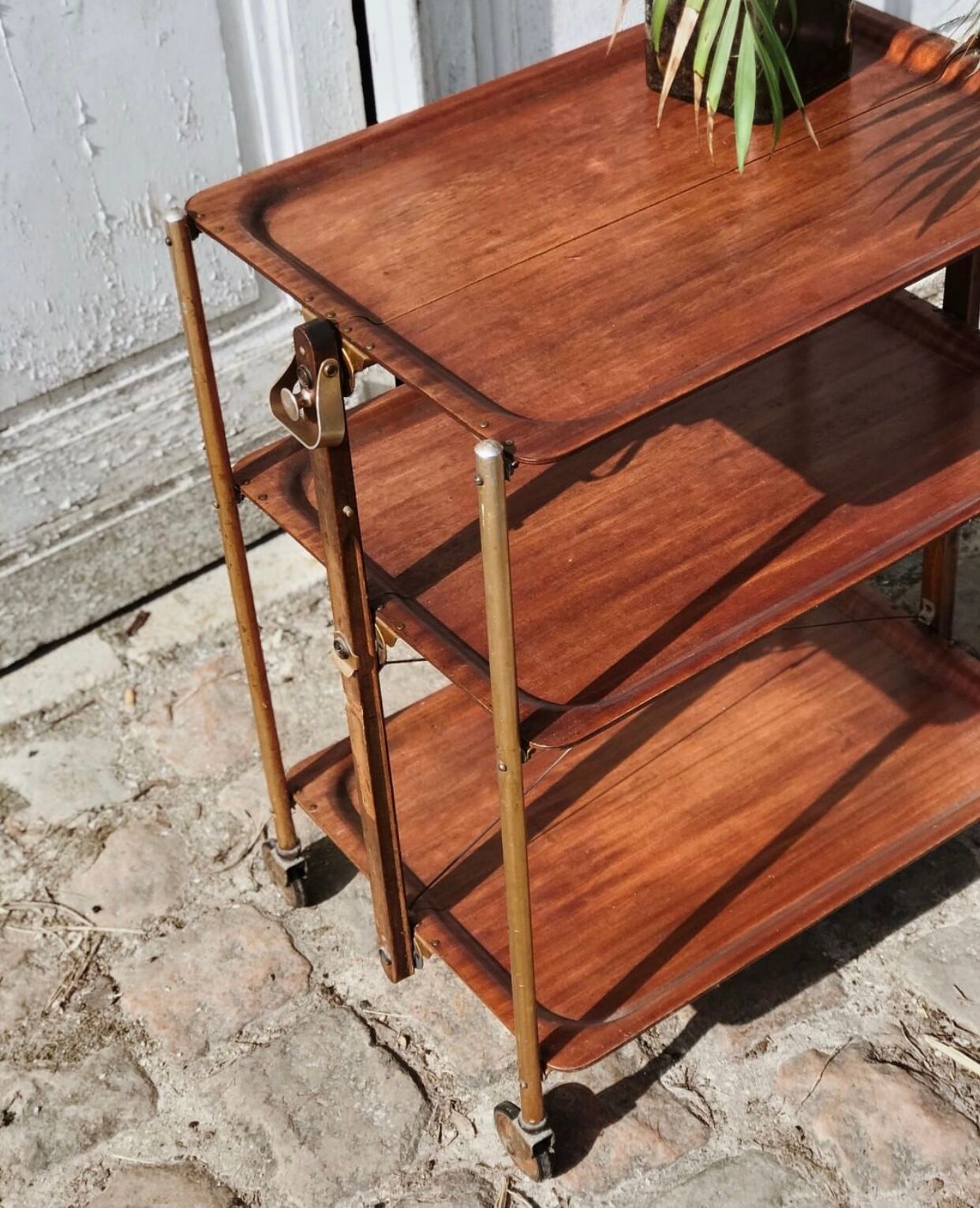 Foldable wood service 3 floors