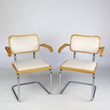 Pair of B64 velvet chairs