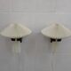 Pair original Le Klint 204 “Mushroom” lamps, designed by Vilhelm Wohlert