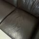 Vintage 3-seater brown leather sofa, 210 cm