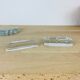11 art deco glass knife holders and salt shaker