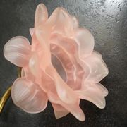 Wall lamp old tulip glass paste pink porcelain / brass art deco art deco 1920 n°2