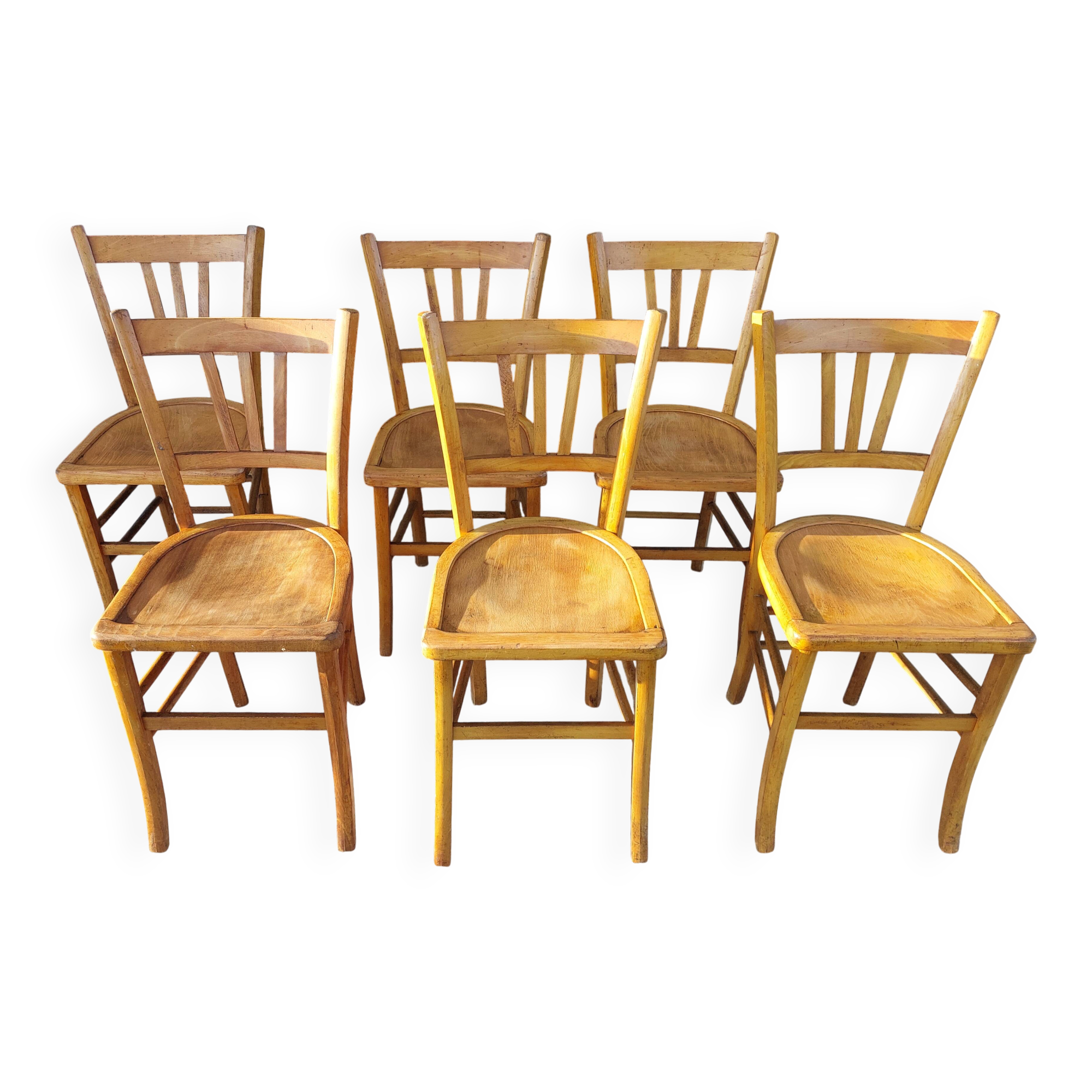 6 wooden bistro chairs, Luterma style