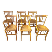 6 wooden bistro chairs, Luterma style