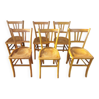 6 wooden bistro chairs, Luterma style