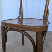 Set of 2 Vintage Wooden Dining Chair: Mid-Century Bistro Style, Yugoslavia