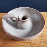 Ceramic cellar rat candle holder