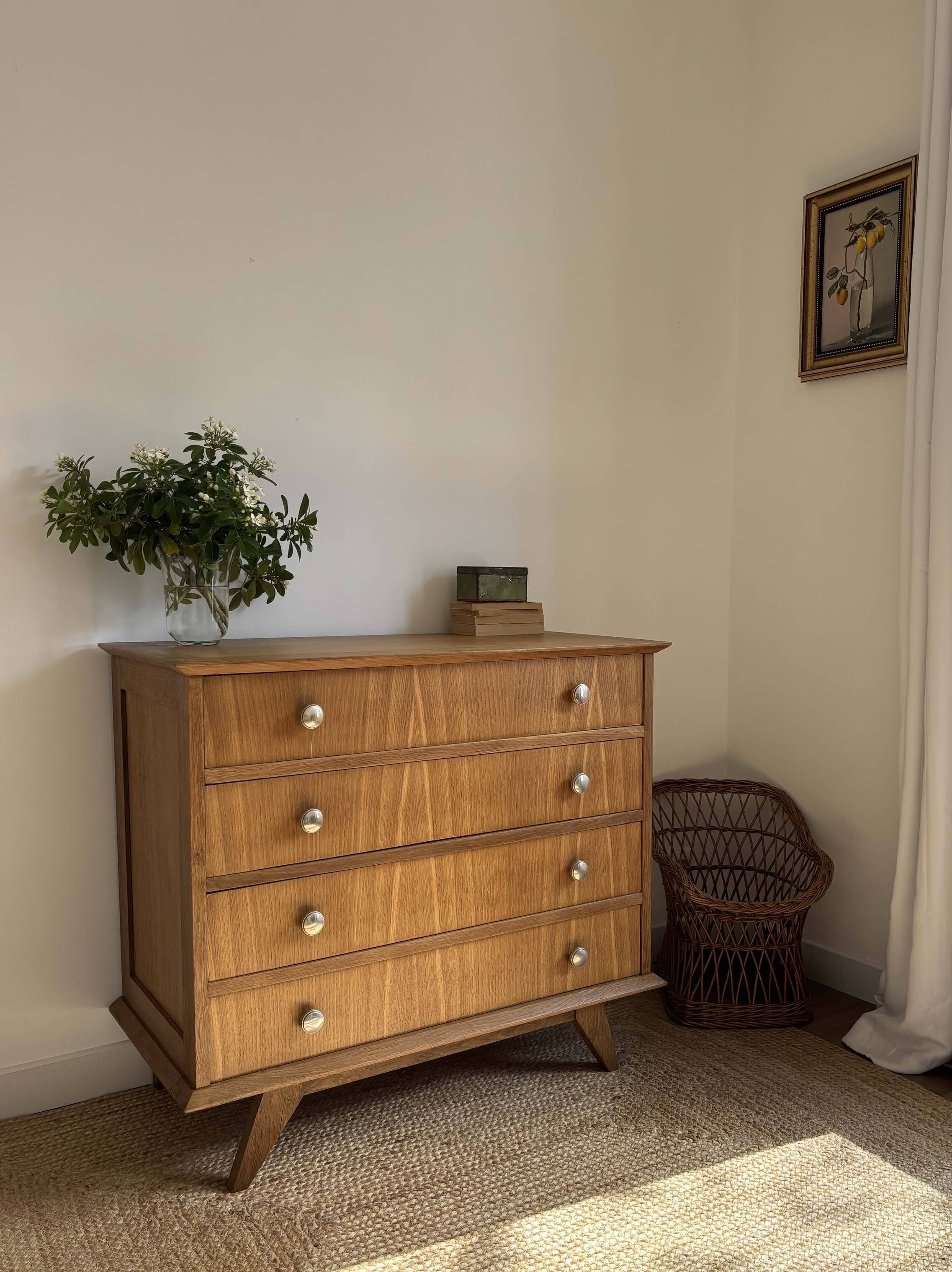 Vintage Scandinavian design commode from the 1950s.